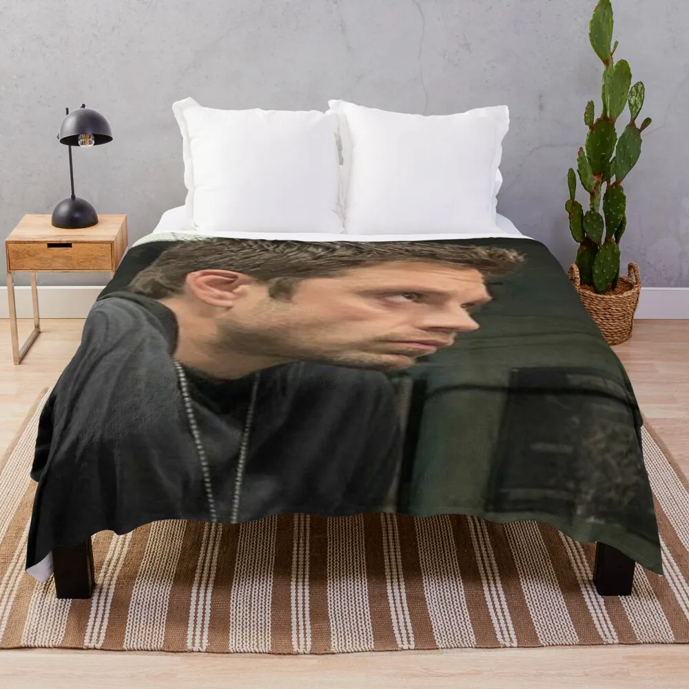 

Sebastian Stan Throw Blanket luxury brand blanket Camping blanket hairy