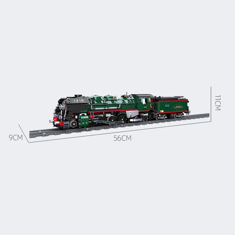 IN STOCK 59098 Technical Electric Steam Train 141R Building Blocks Bricks Assembling Model DIY Toys for Boys Christmas Gift Set