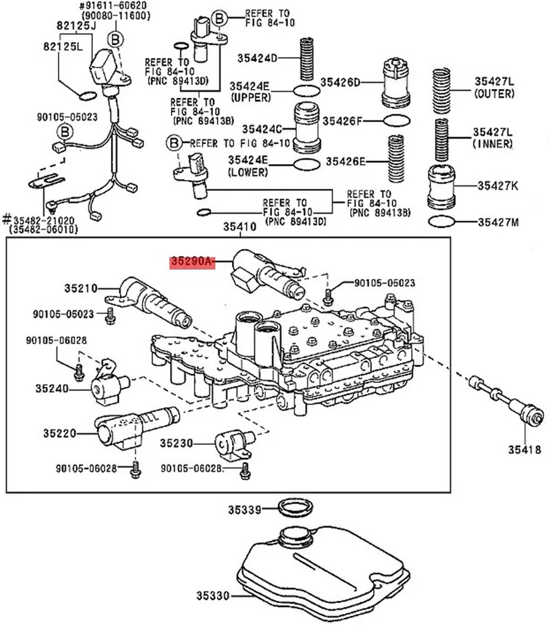 Электромагнитный клапан 35290-21010 3529021010 Transmission Control Solenoid For Lexus ES300 RX300 3.0 For Toyota RAV4 2.0L Celica Highlander Solara Прочие клапаны — деталь 4