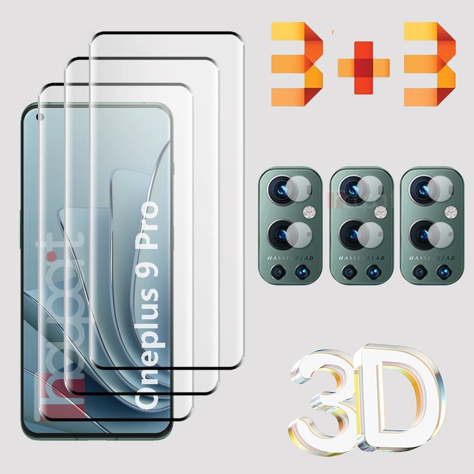 6 in 1 Tempered Glass For Oneplus 9 Pro Screen Protector Camera Lens Film Oneplus 9 Pro Glass