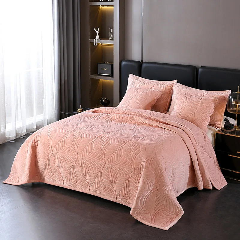 كريستال الصوف 3 قطعة المفرش مجموعة عكسها مبطن المعزي أنيقة بلون كل موسم الملكة الملك الحجم ديكور المنزل