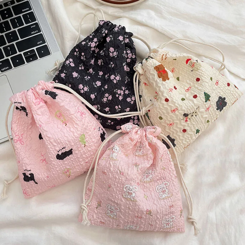 New Drawstring Backpack String Bag Backpack Cute Women Pouch Drawstring Makeup Bag Coin Pouch LSD01