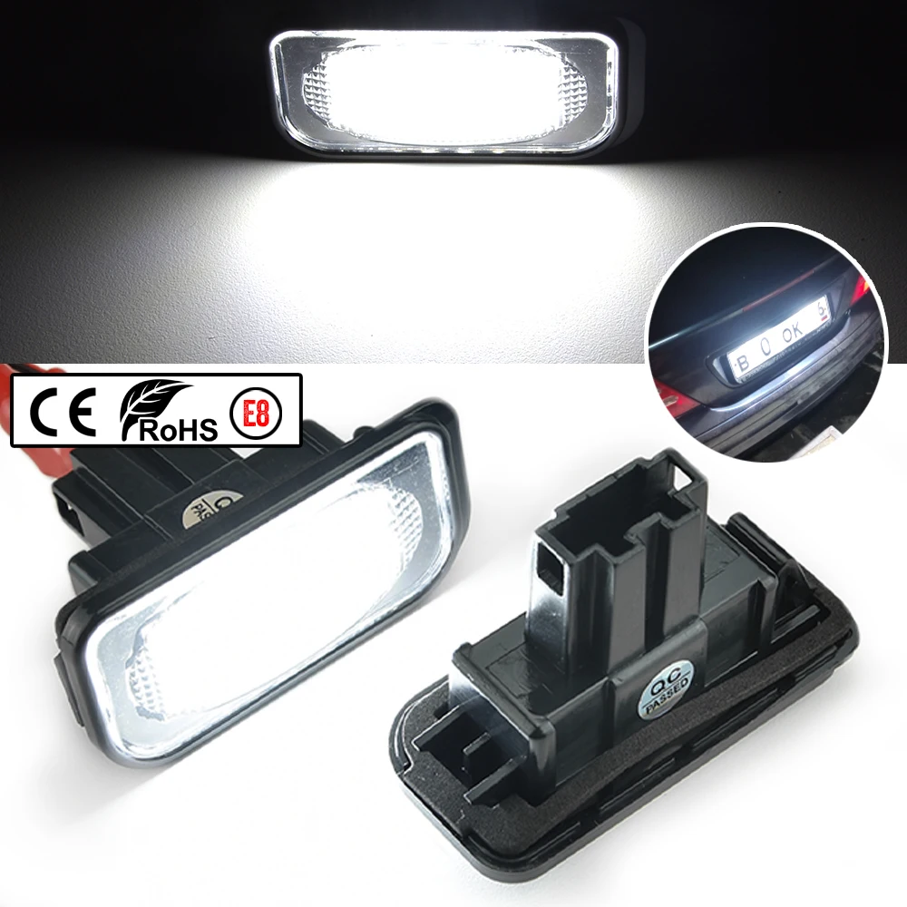 12V LED Number Plate Lamp For Benz C-Class W203 CLK-Class A209 W209 SL-Class R230 Convertible White License Plate Light Assembly