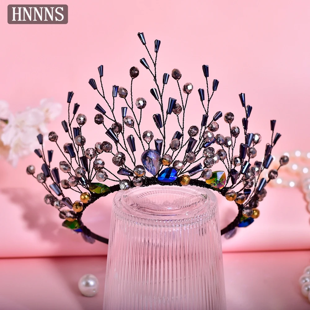 

HNNNS Luxury Colorful Hair Accessories Handmade Crystal Rhinestone Women Bridal Headband For Bride Wedding Hair Accessories A285