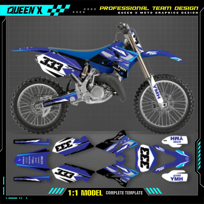 

QUEEN X MOTO мотоциклетные графические наклейки наклейка на мотоцикл для YAMAHA YZ125 250 2002 2003 2004 2005-2014 015