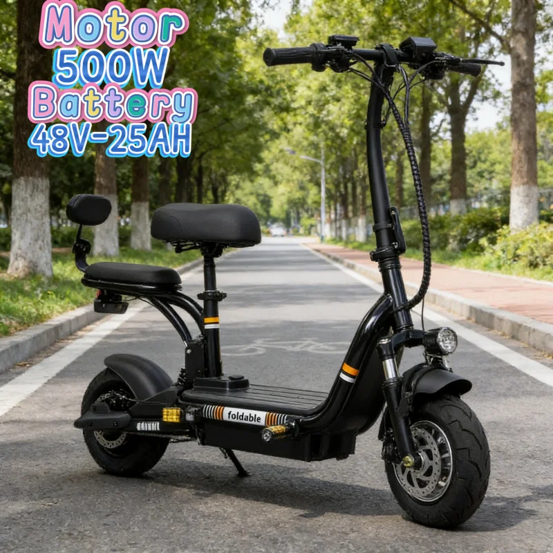 

48V25AH battery electric bicycle 500W brushless motor mini E-Bike lightweight electric pedal bicycle for parent-child travel