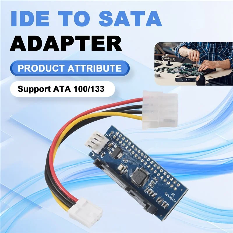IDE to SATA Adapter HDD 3.5 IDE to SATA Hard Disk Converter PATA IDE 40Pin to SATA 22Pin Hard Drive Connector