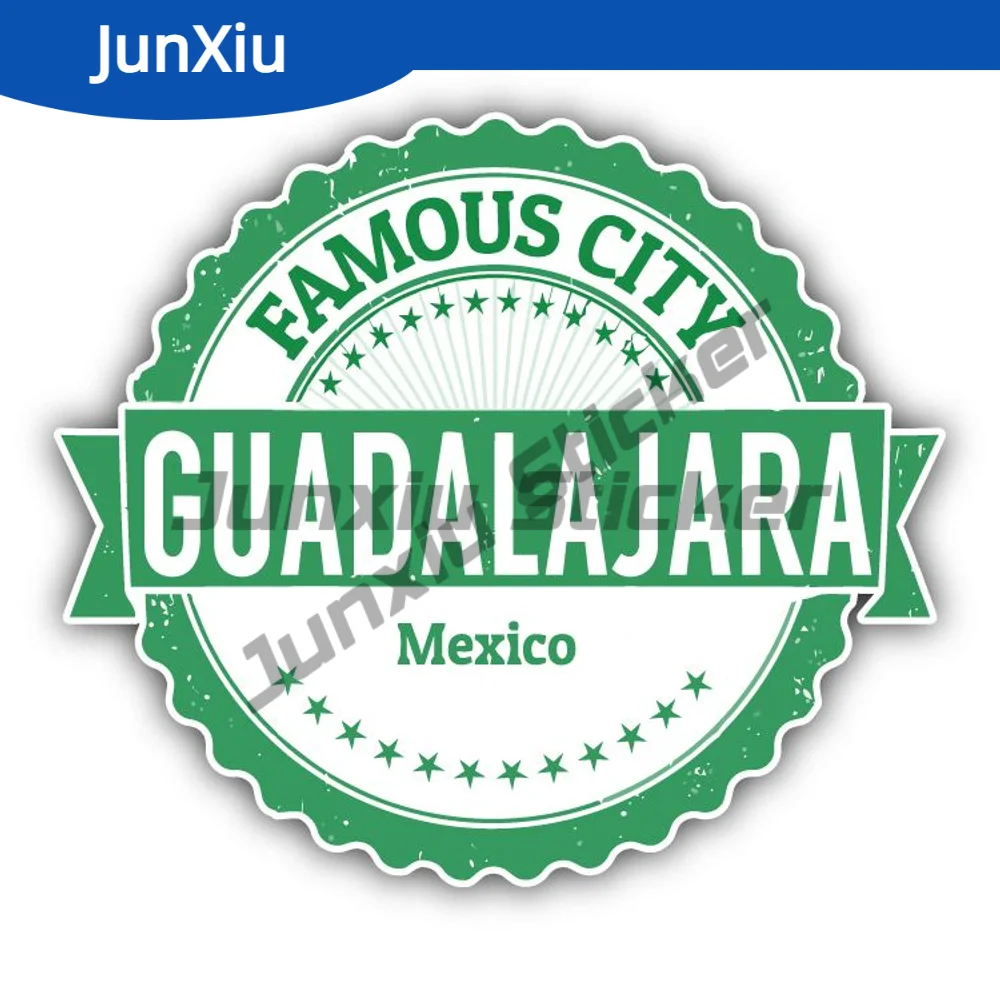 

Guadalajara City Sticker Mexico Travel Stamp Decal For Car Suv Bodywork Bumper Window Phone Trunk Boat Pvc Accessories Camper