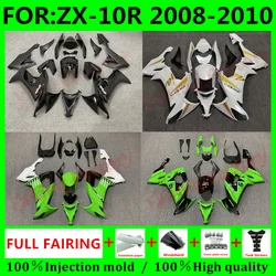 New ABS Motorcycle Whole Fairings Kit for Ninja ZX-10R ZX10R 10R 2008 2009 2010 08 09 10 bodywork fairing