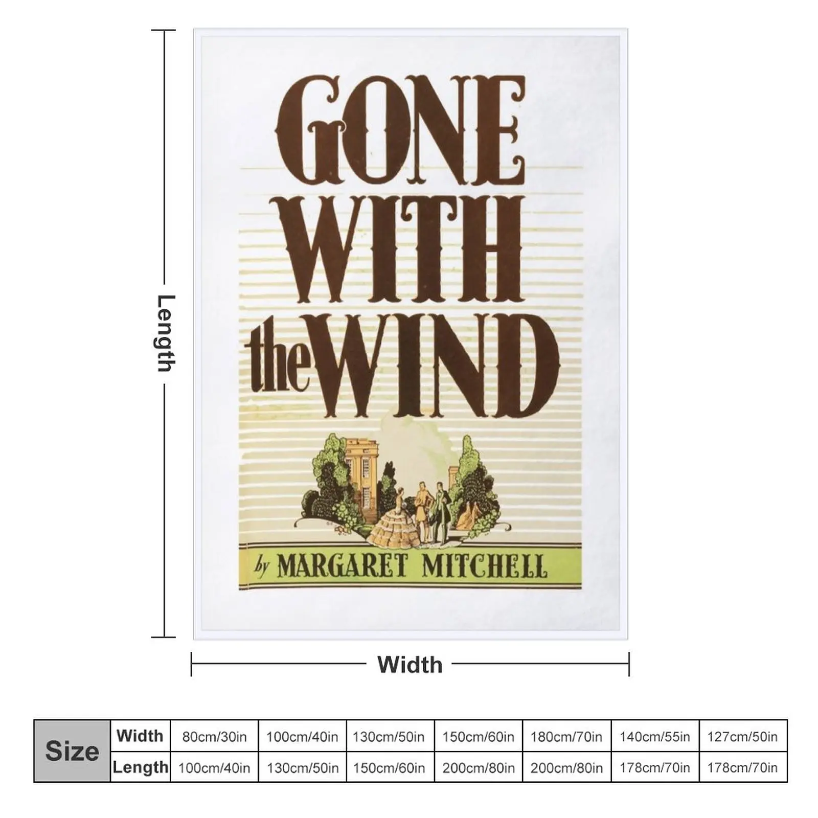 Good movie Gone With The Wind High Award Margaret Mitchell Throw Blanket Beach Picnic Blankets