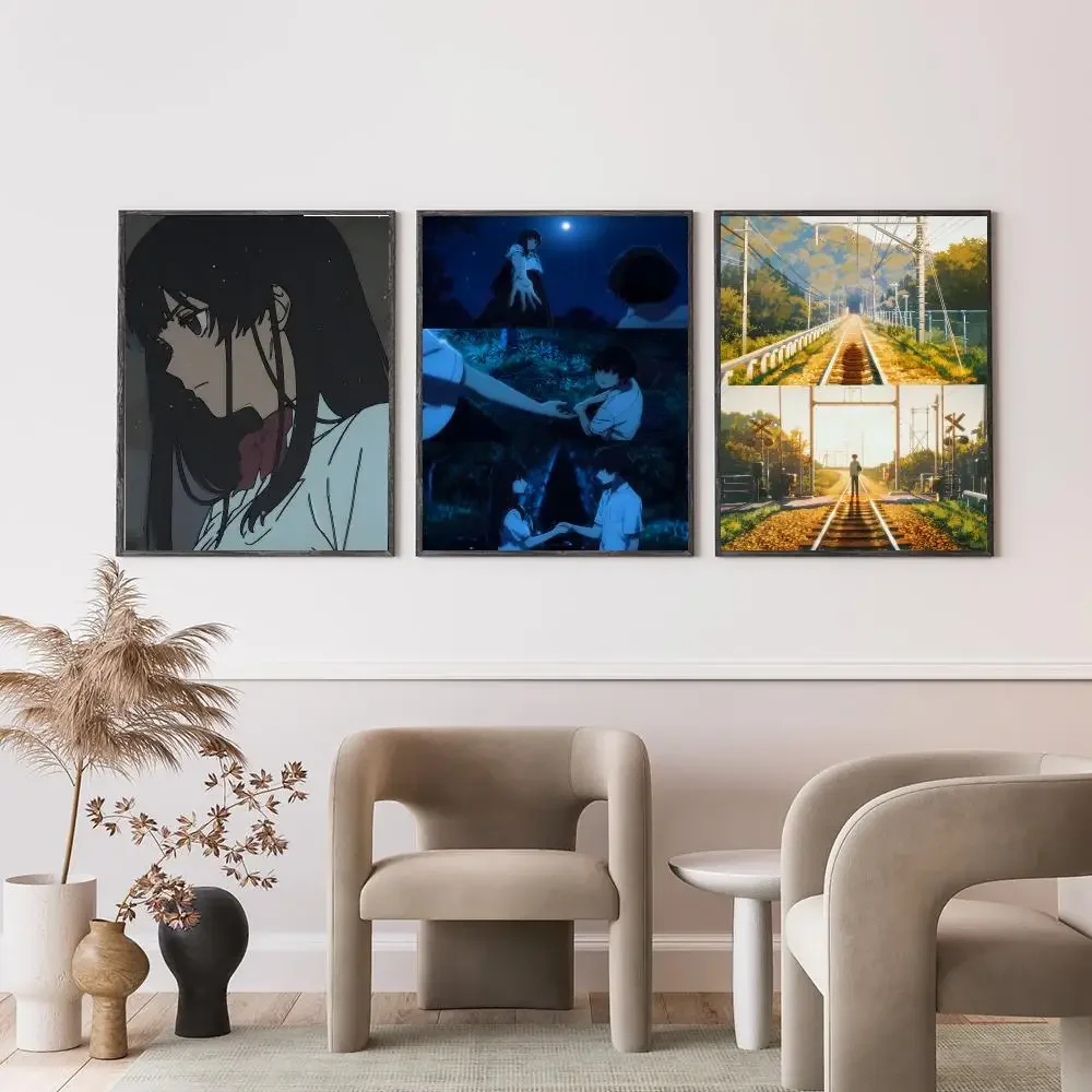 anime Tunnel to Summer the Exit of Goodbyes HD Self Adhesive Art Print Waterproof Wall Decor for Bedroom Living Room Decor Gift