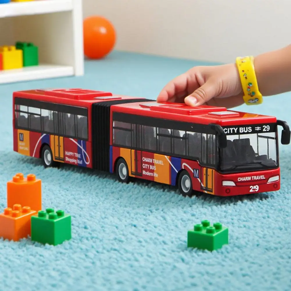 Modelo de autobús urbano de aleación 1:64, vehículos City Express Bus, autobuses dobles, vehículos fundidos a presión, juguetes divertidos, coche extraíble, juguetes para niños