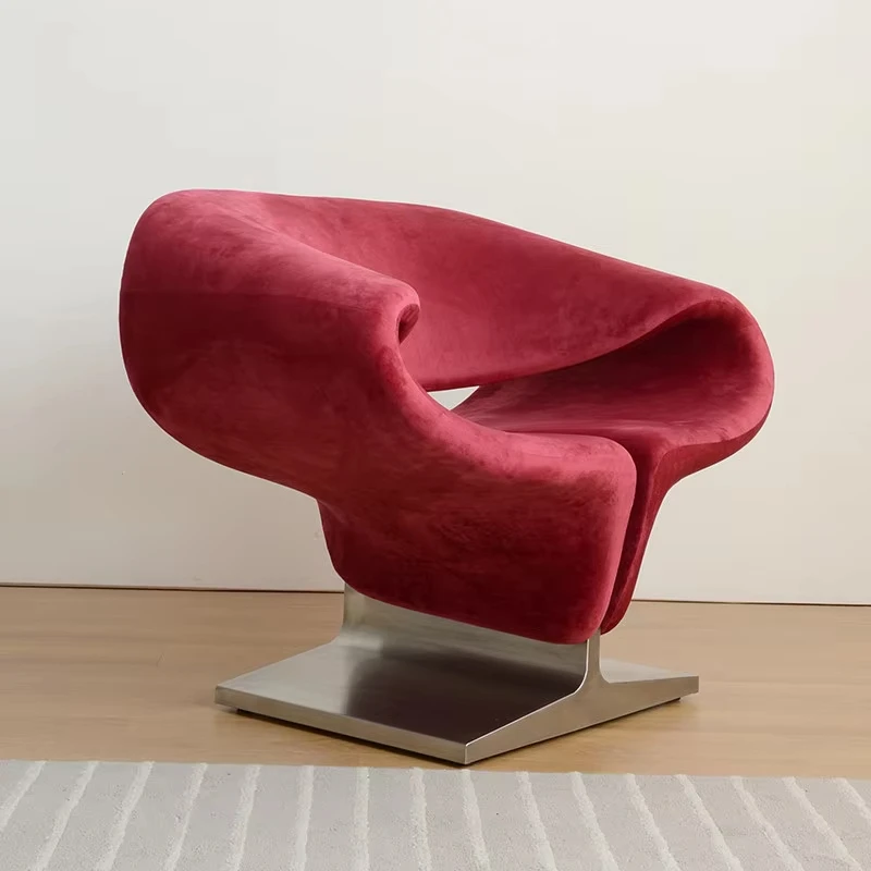 Modern simple frog chair fabric irregular ribbon home leisure reception sofa