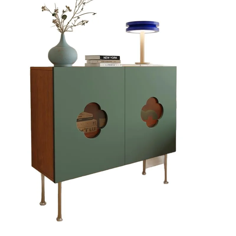 Entrance cabinet Middle ancient style entry entrance entrance storage living room integrated narrow dining side cabinet