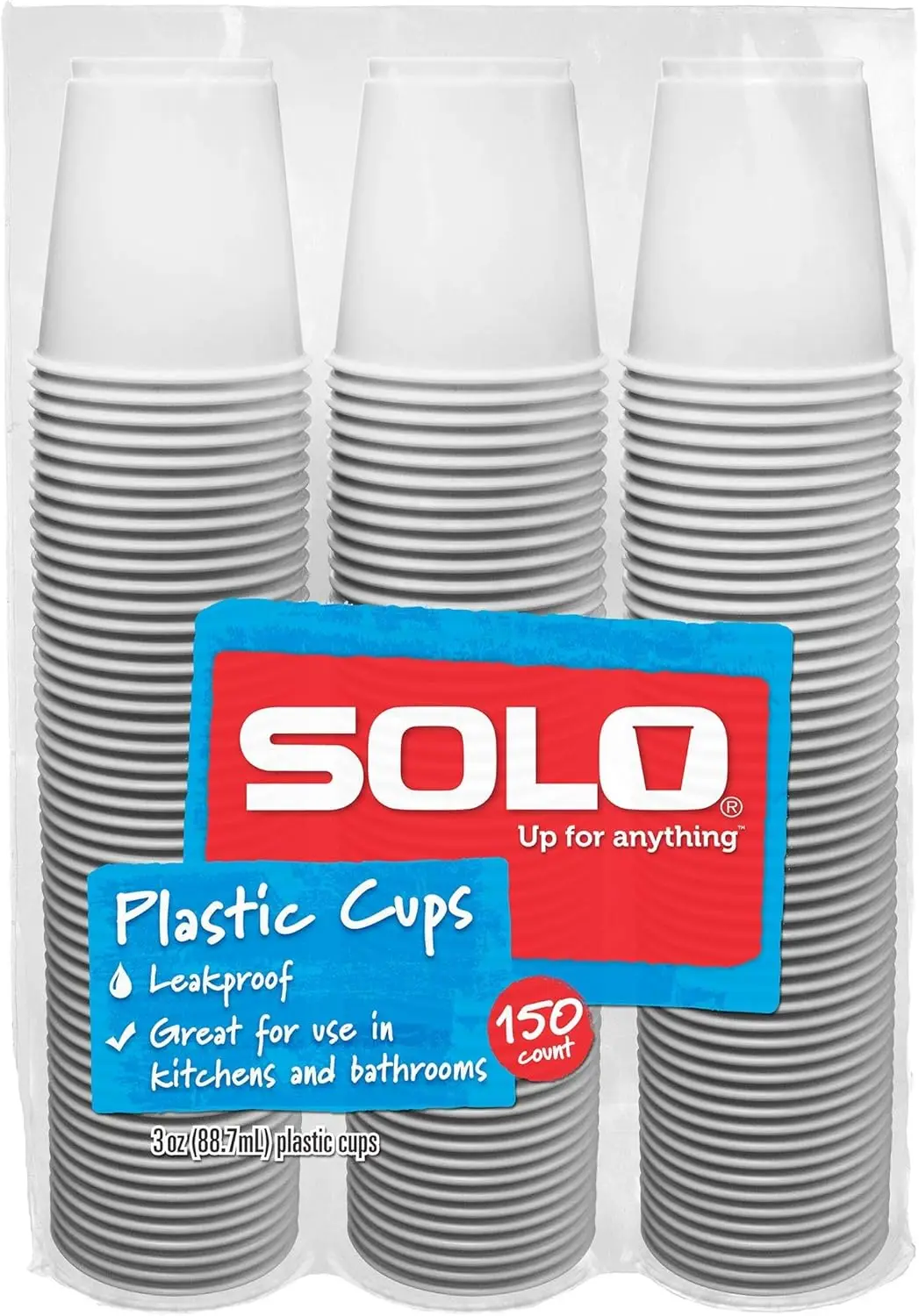 

Cup Plastic Bath Refill Cups, White, 3 Ounce, 600 Count, 150 Count (Pack of 4)