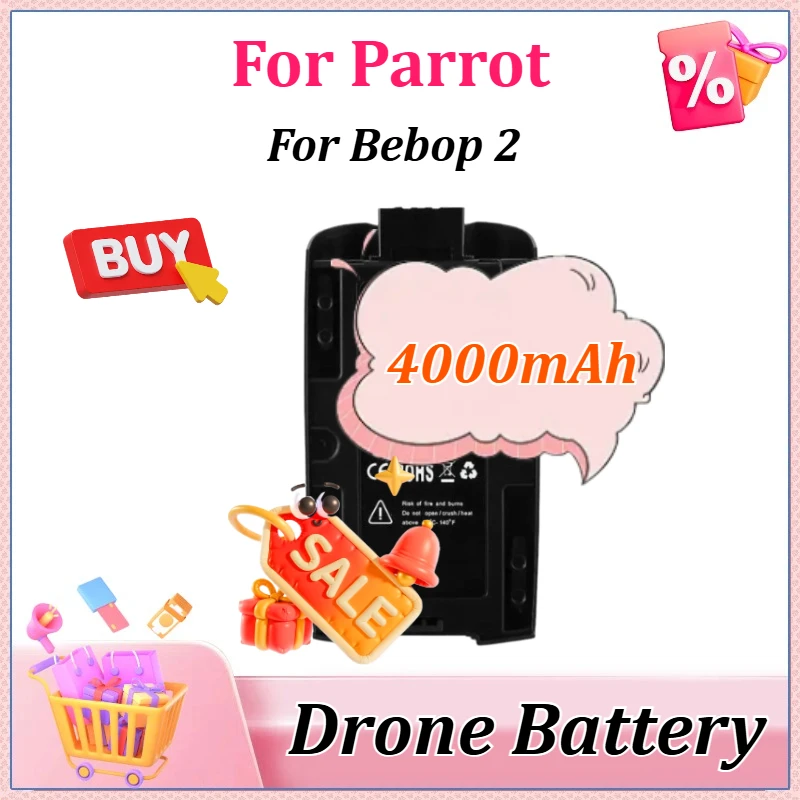 

Lipo Drone Battery 11.1V 4000mAh for Parrot Bebop 2 Battery Upgrade Rechargeable New Upgrade Lipo Battery RC Quadcopter Parts