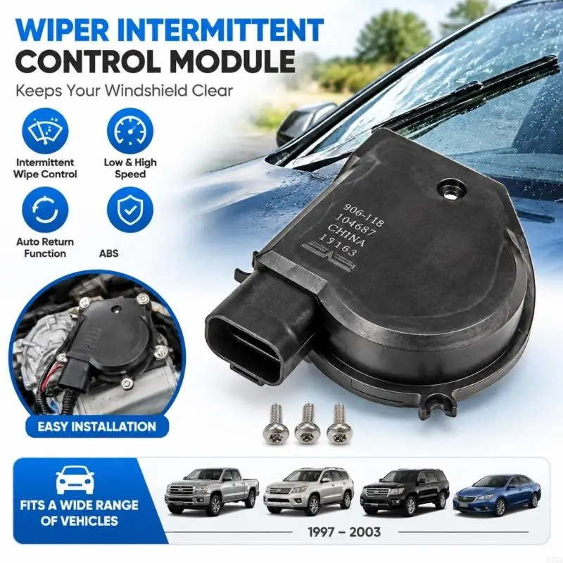 Windshield Wiper Control Module for 1500/2500/3500 1997-2003 and 1997-1999 Vehicle Applications, Part 906-118 with Mounting D7YA