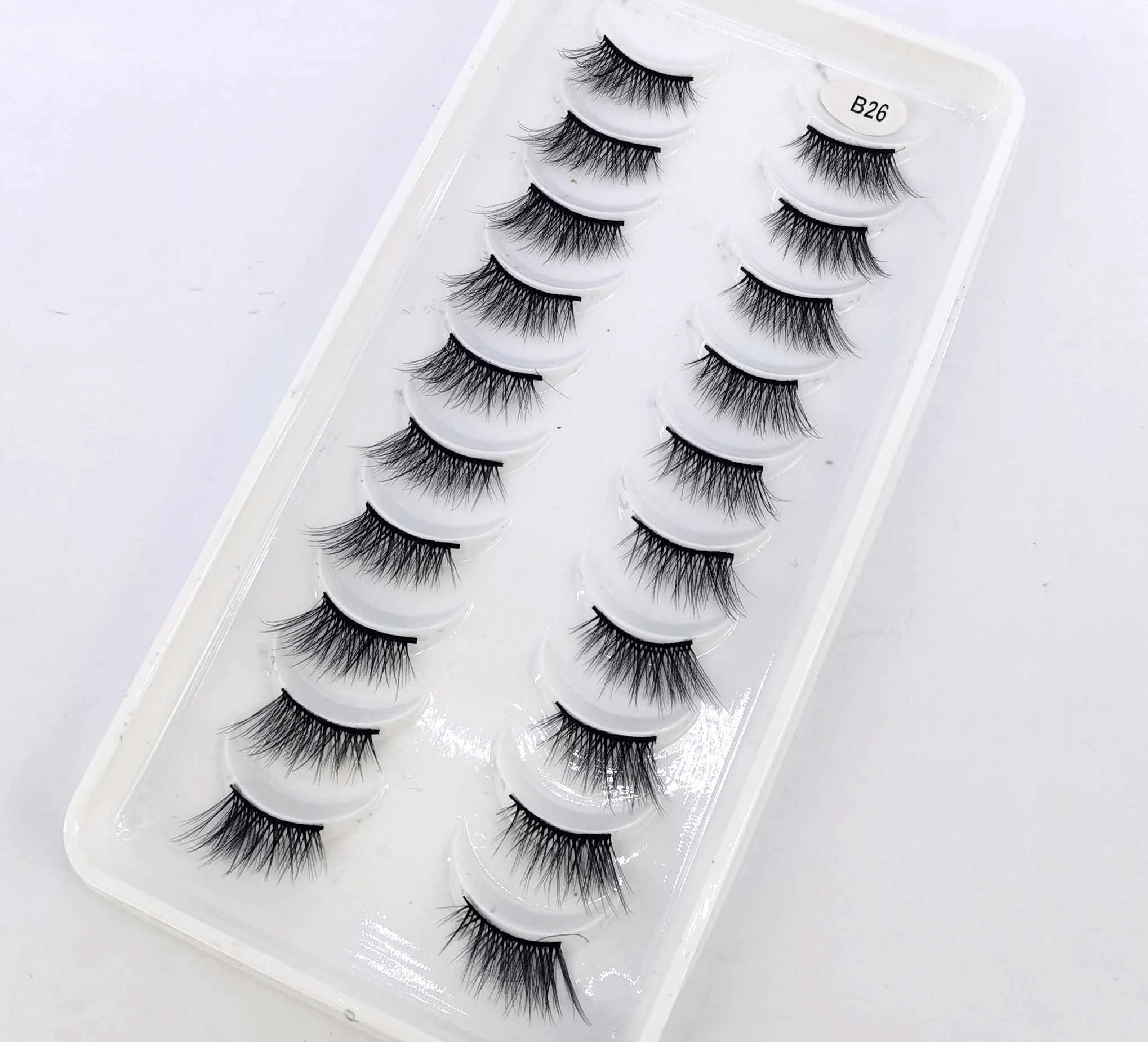 10Pairs Half Lashes Makeup 3D Mink Eyelashes New Design Cat Eye Lashes Fluffy Natural Mink Lashes Makeup Tools Eyelash Extension