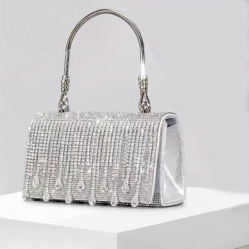 

JIOMAY женский серебряный клатч, роскошная дизайнерская вечерняя сумка, 2021, блестящий вечерний клатч со стразами, модные свадебные кошельки