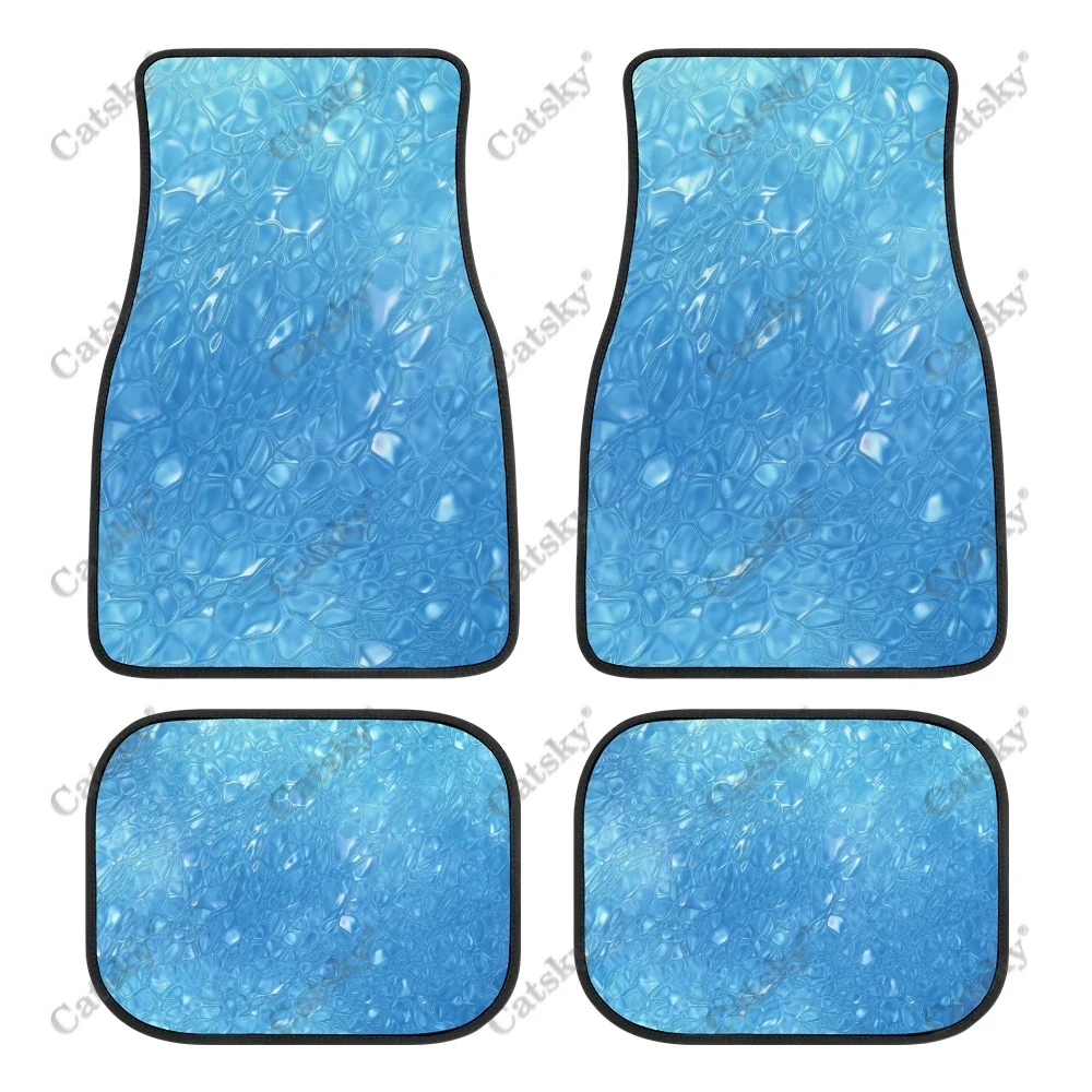 Abstract Ice Frozen Art Auto Floor Mats Carpet, Customized Car Floor Mats All Weather Automotive Floor Pad for Stylish