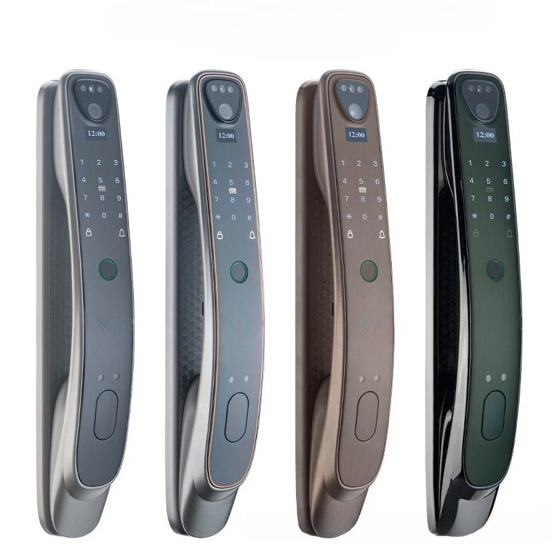 Smart lock 3D facial recognition visual cat eye automatic electronic home security door fingerprint password door lock