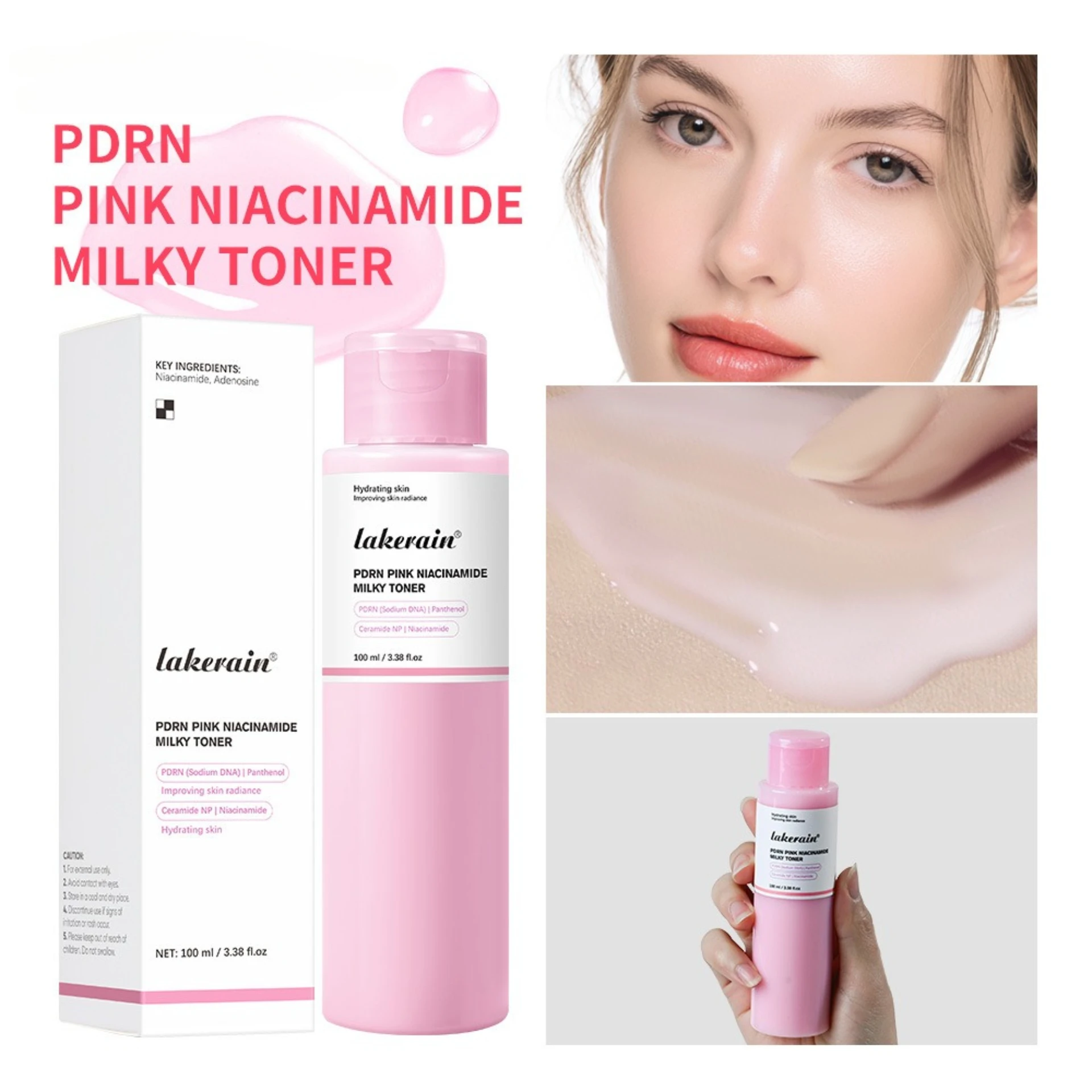 Pink Niacinamide Toner Skin-friendly Moisturizing Even Skin Tone Moisturizing Water Milk Niacinamide Essence Water Milk
