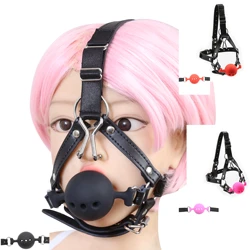 VaHppy SM Sex Toys Gag Nose Hooks Masks Silicone Balls Drooling Hole Adult Sex Games Bondage BDSM Couple Alternative Stimulating