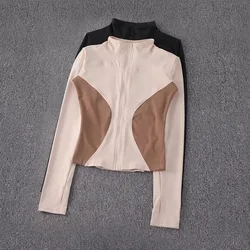 2024 long-sleeved sports sweater gym tops fitness sports jacket new women yoga jackets