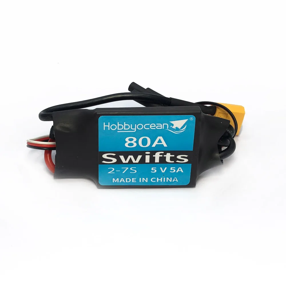 Motore EDF Hobbyocean 70mm 12 pale 4S 2800KV 6S 2100KV con 80A ESC CAcirca 2200G Spinta per parti di aerei EDF modello RC