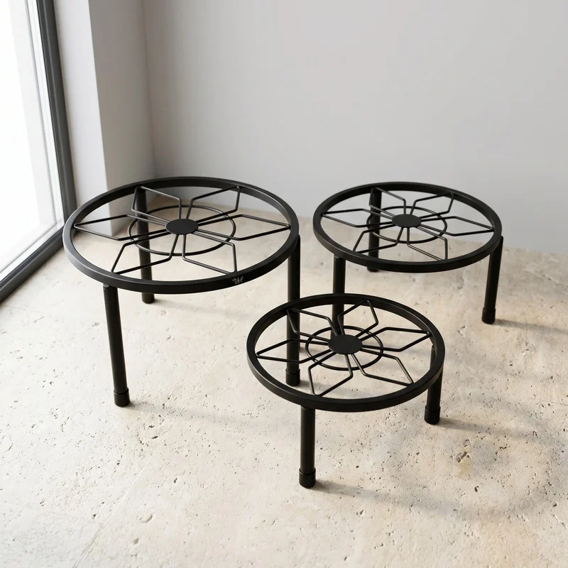 European-style minimalist metal flower pot stand3Outdoor courtyard balcony assembled flower stand set