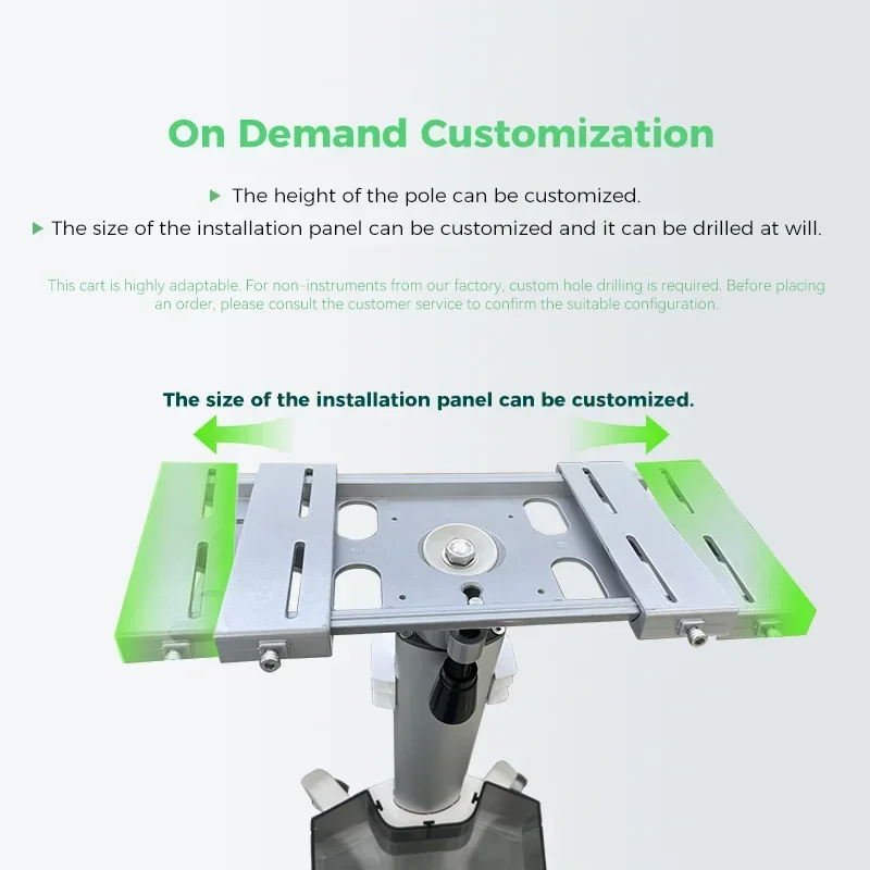 Portable Mobile - Patient Trolley Cart ABS Plastic Utility Rolling Cart for-Clinic Nursing Transport