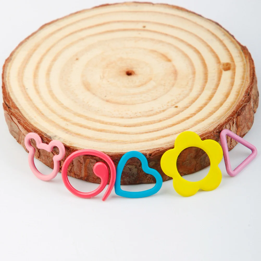 50 Pcs Round Stitch Markers Heart-shaped Metal Buckle Crochet Accessories Rippers