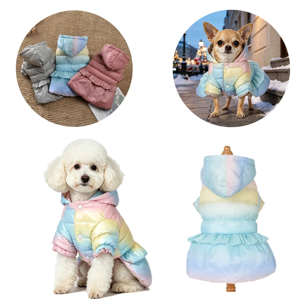 Winter-Hundekleidung Weiche Warme Haustier-Jacke Welpen-Katzen-Mantel Kostüm für Kleine Mittelgroße Hunde Yorkshire Chihuahua Französische Bulldogge Bekleidung
