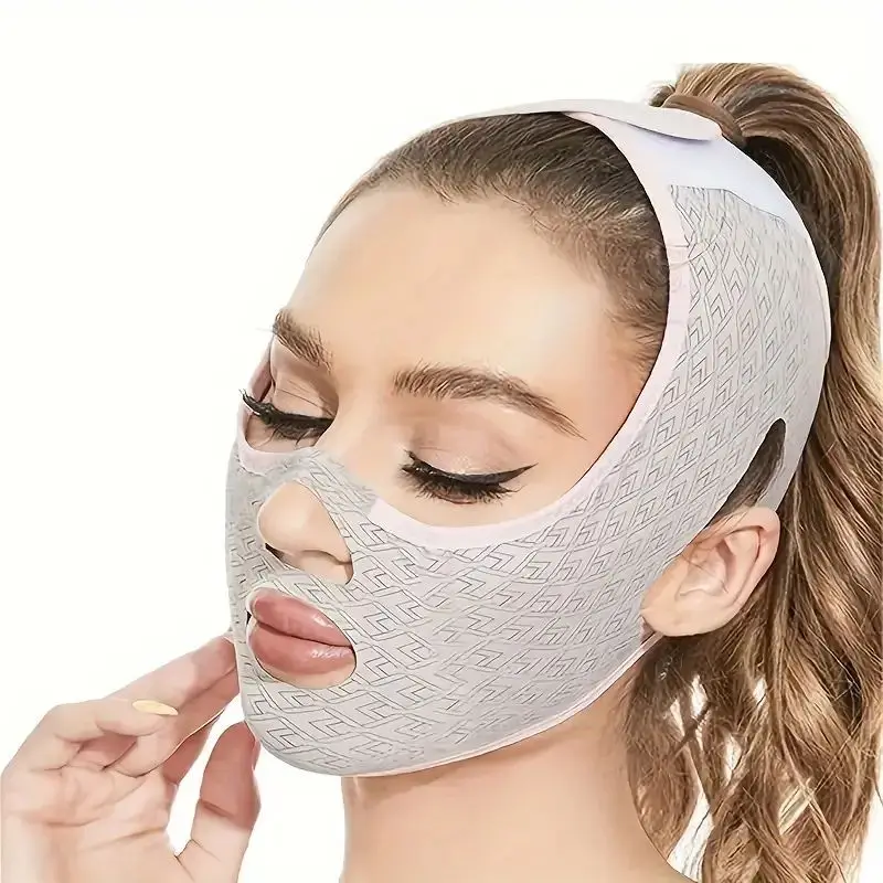 Thin Face Mask V-shaped Face Shaping Bandage Lifting Tightening Wrinkle Removing Preventing Facial Sagging Fully Wrapped