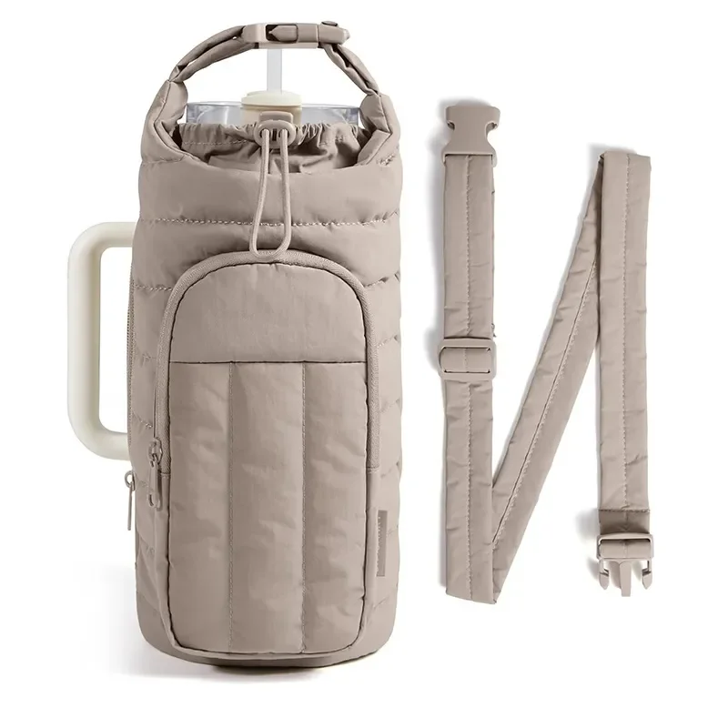 for Outdoor Sports Down Kettle Bag Portable Large Capacity Crossbody Water Cup Bag Travel Thermos Cup Cover