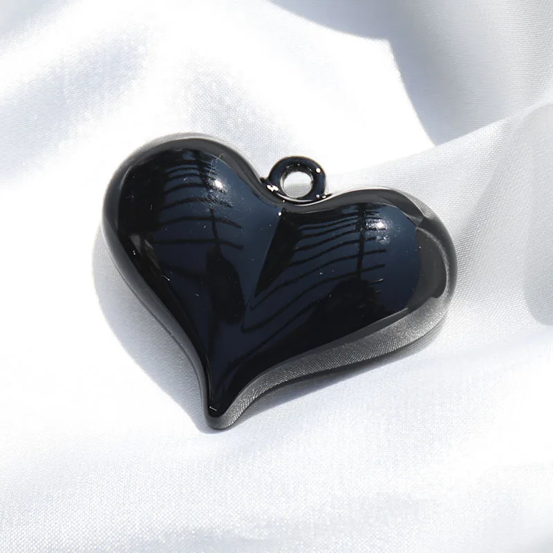 5pcs Handmade DIY Bead Findings & Components, Heart Shape