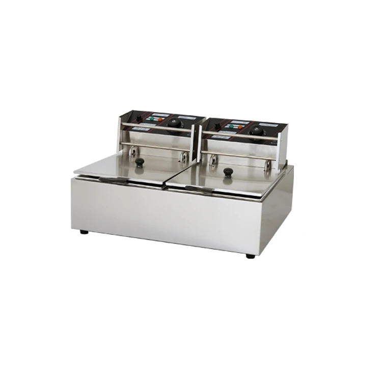 

Factory Direct 6L+6L Double Tank Commercial Fried Chicken Electric Deep Fryer with Temperature Control