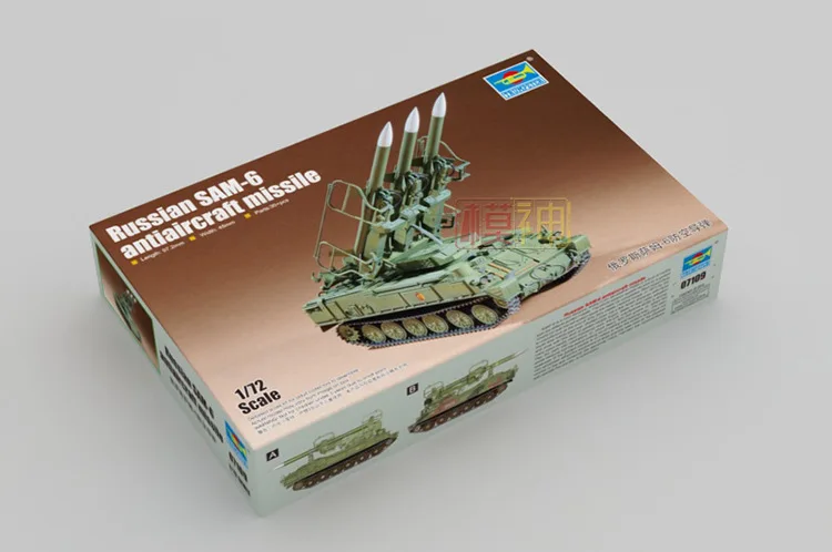 

Trumpeter 07109 1/72 Russian SAM-6 Antiaircraft Missile Tracked Chariot Military Assembled Tank Model