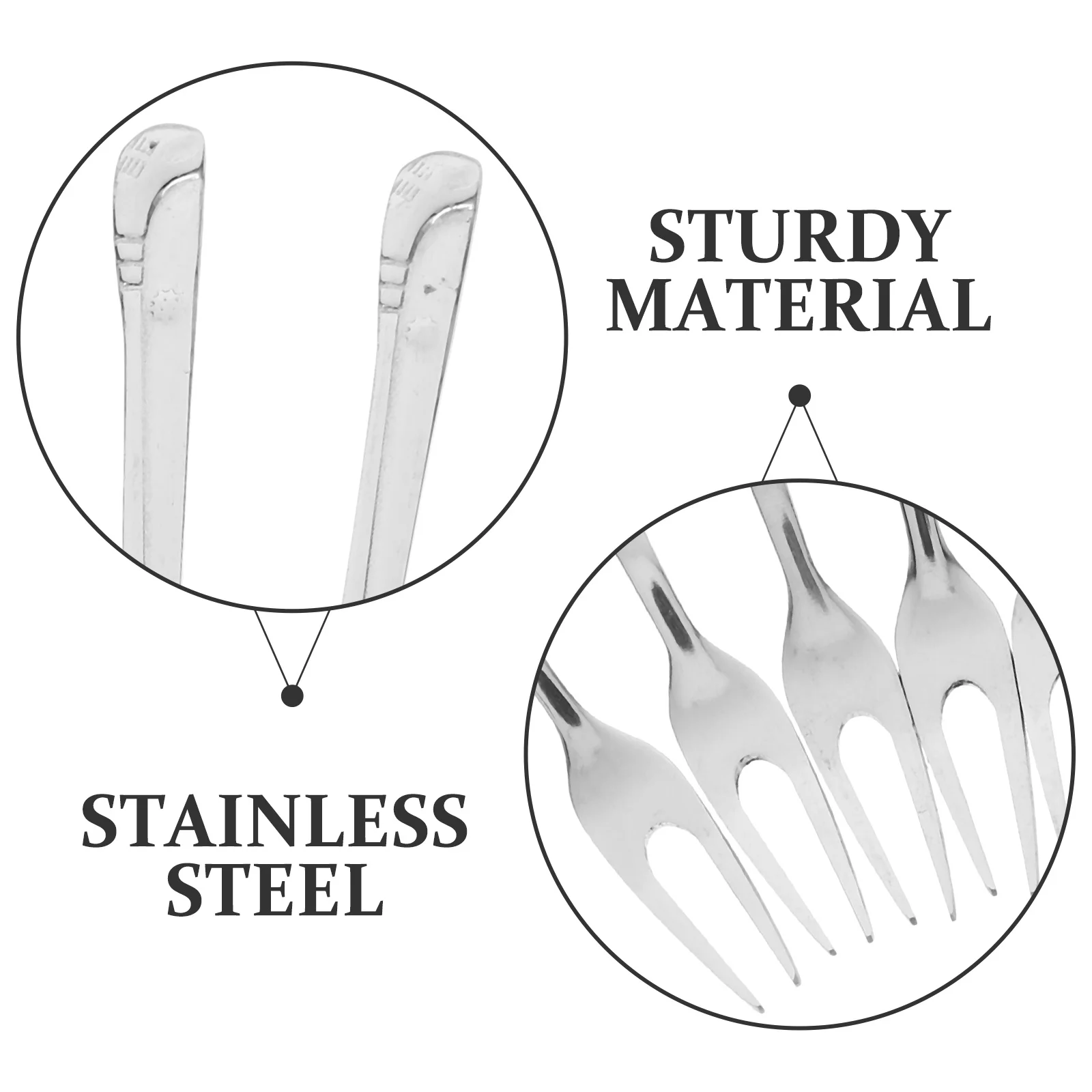 

6Pcs Stainless Steel Dessert Forks Elegant Smooth Surface Easy Clean Appetizer Salad Forks Essential Serving Dessert Fork