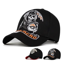 Czapka z daszkiem SAMCRO SOA synowie anarchii czaszka haft na co dzień czapka typu Snapback moda wysokiej jakości wyścigowa sportowa czapka motocyklowa