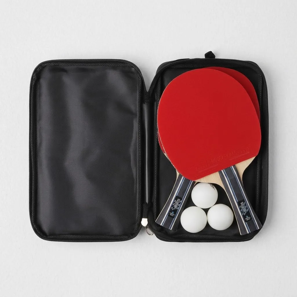 Boli Table Tennis Racket Set, Beginner Student Set with Two Rackets and Three Balls