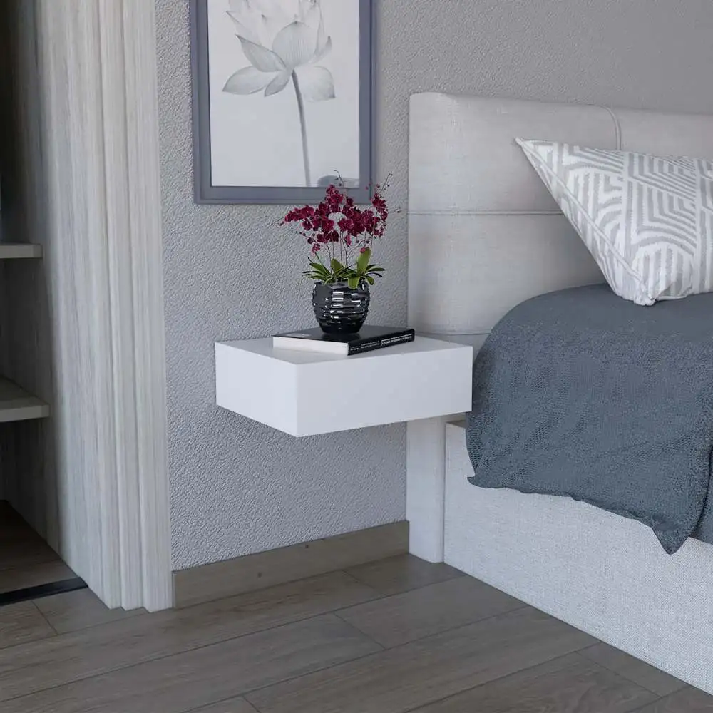 

Milano Floating Nightstand , End Table, Side Table Wall-Mounted with Drawer -Bedroom Nightstands