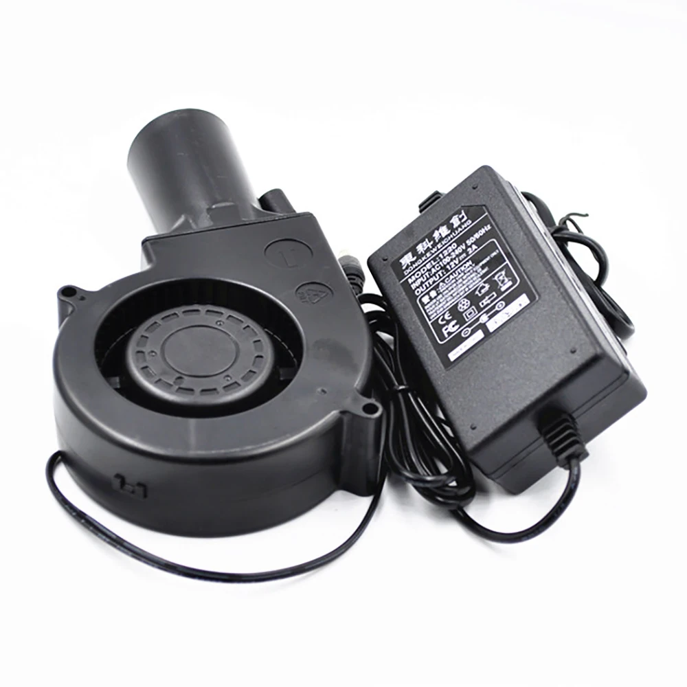 DC 12V 9733 Small Portable High-Volume Turbo Blower with Air Collecting Port Power Supply Speed Controller 6000RPM