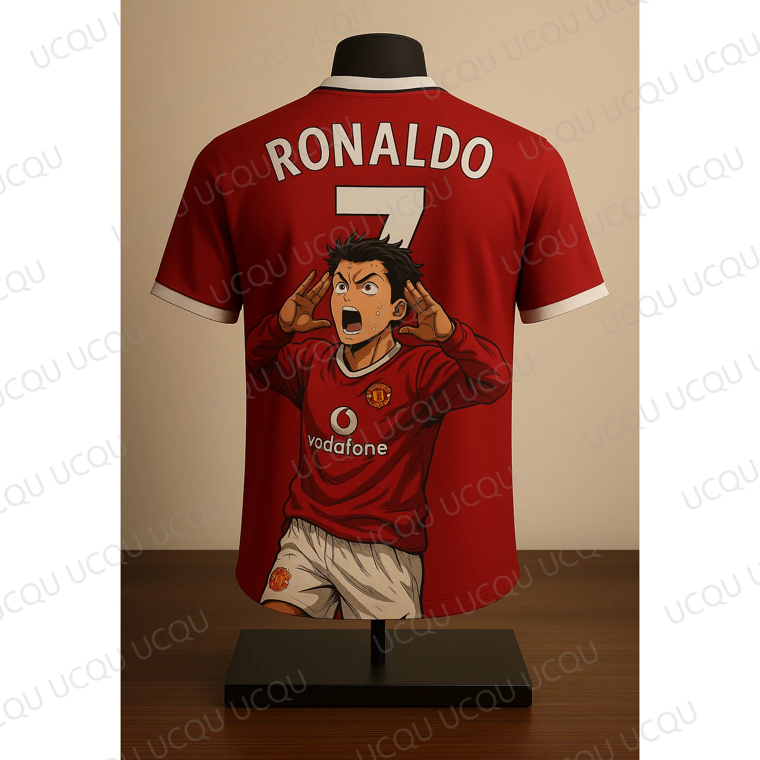 

RONALDO #7 Cartoon Portrait Football Tee – Anime Style Special Design Soccer Shirt, Breathable Oversized Fanwear