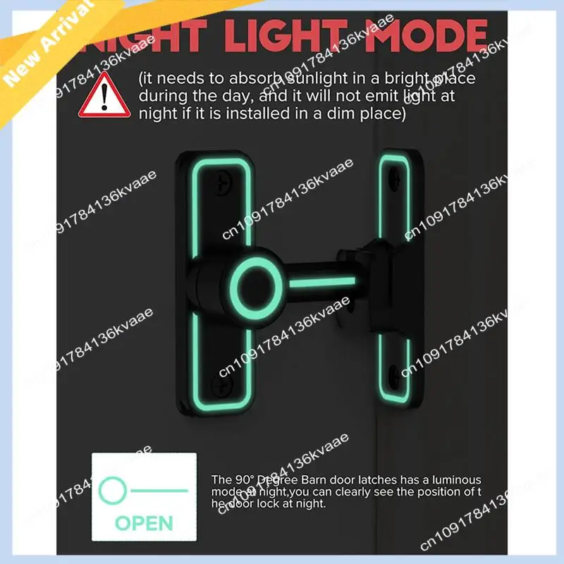 

M01K Heavy Duty Gate Latches 90 Degree Right Angle Barn Door Lock Anti-Theft Sliding Door Lock Latch For Garden