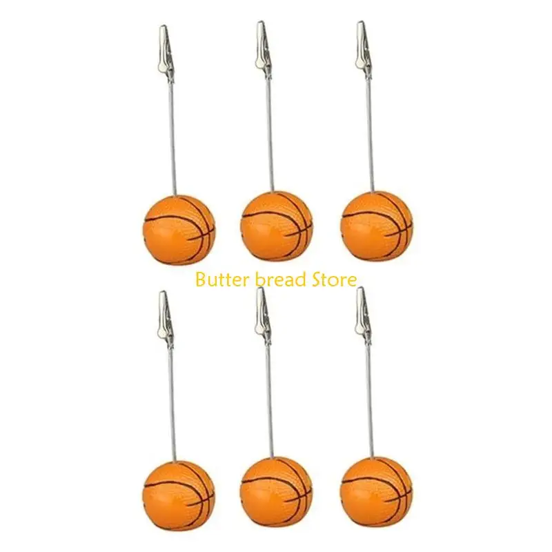 W89C 6Pcs Resin Table Number Holders Stands for Wedding Name Cards Clip Holders