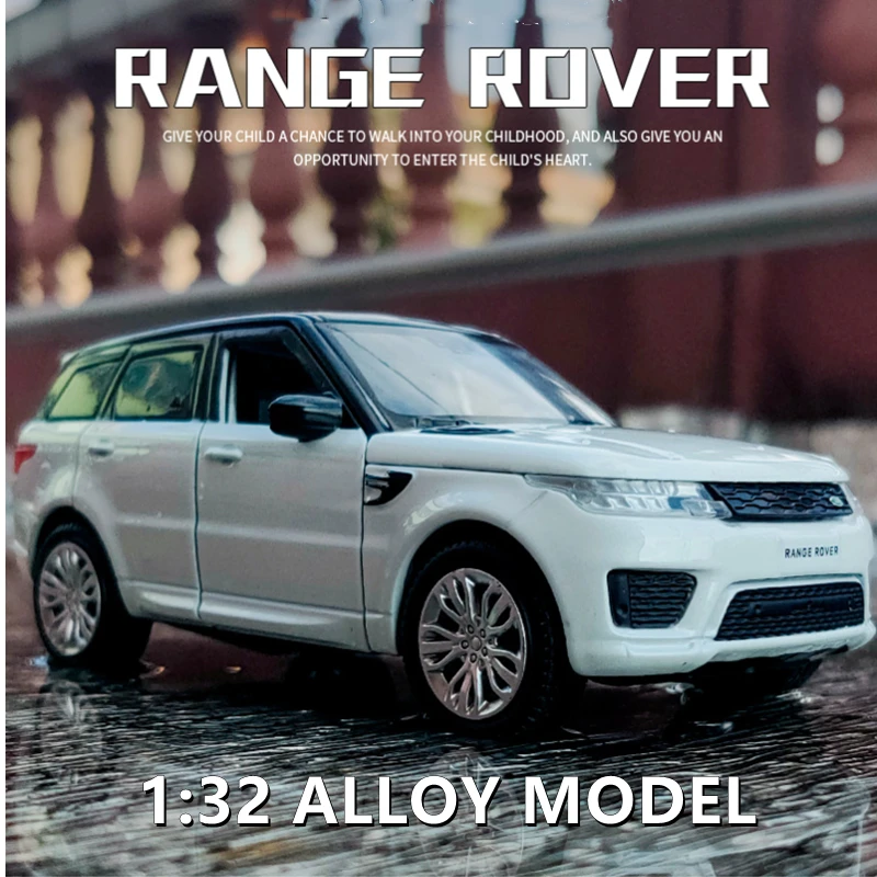 1:32 Range Rover Sports SUV Alloy Car Model Diecast & Toy Vehicles Metal Car Model Simulation Sound and Light Toy Gift