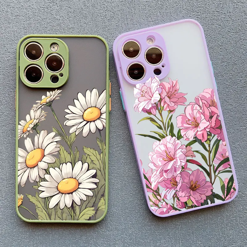 Sunflower Cover For iPhone 15 Pro Max Case iPhone 11 12 13 14 Pro Max Mini 15 14 7 8 Plus SE 2020 X XR XS Shockproof Phone Shell