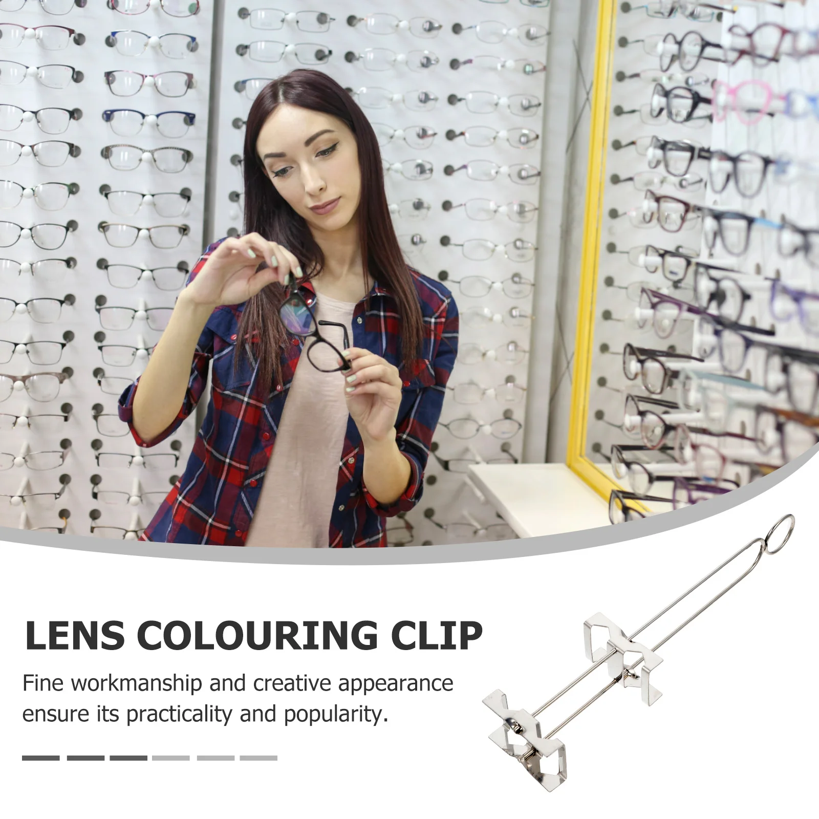 

Glasses Lens Coloring Clip Premium Material Nice Polished Neat Generous Fine Workmanship Popular Eyewear Tool Lens Coloring Clip