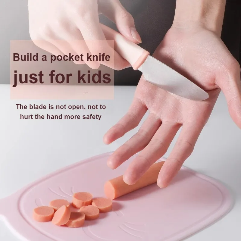 PLYS-unbladed small kitchen knife, household children's fruit knife, safety knife does not hurt the hand kitchen knife set
